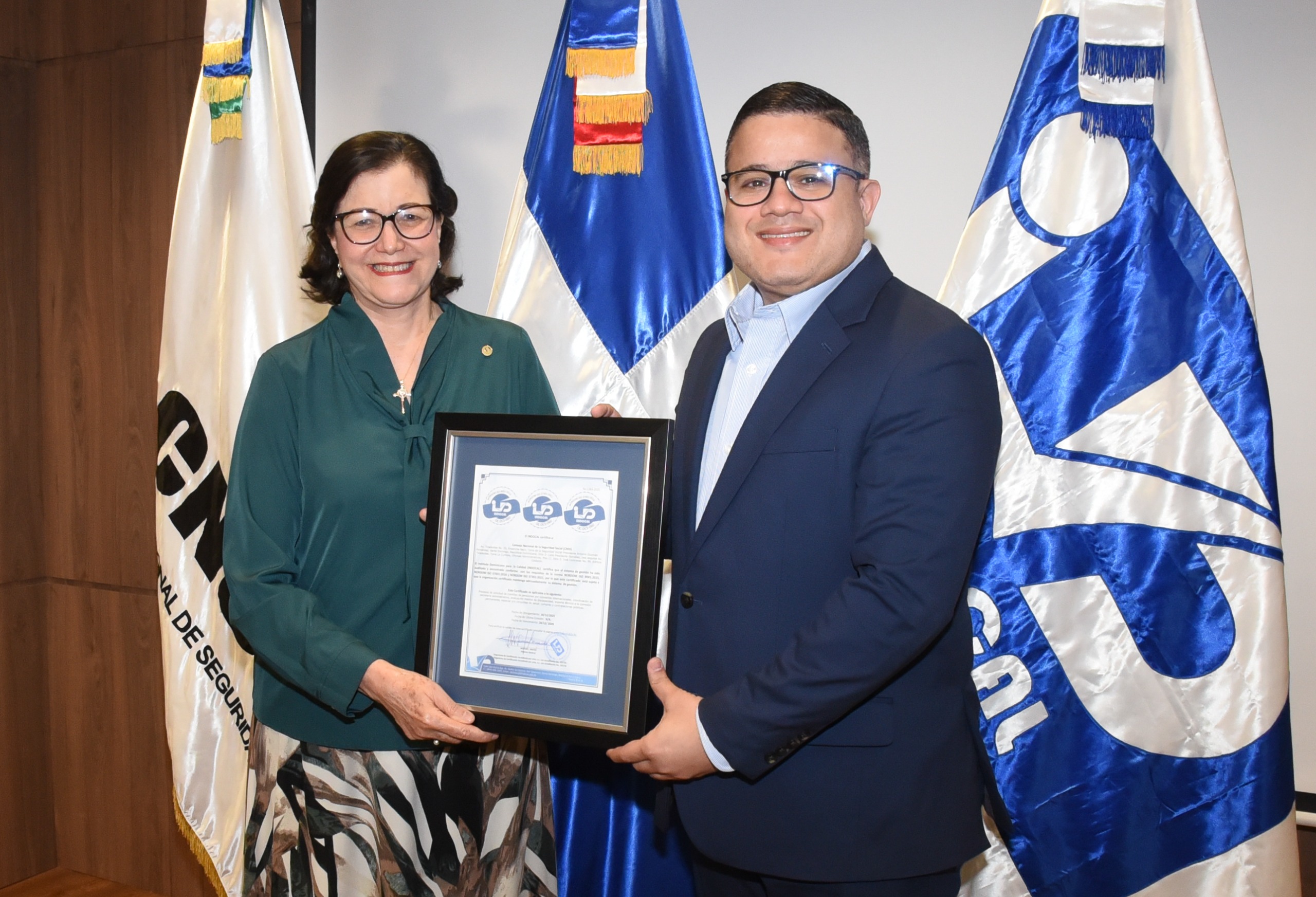 El Consejo Nacional de Seguridad Social (CNSS) recibe  certificación
