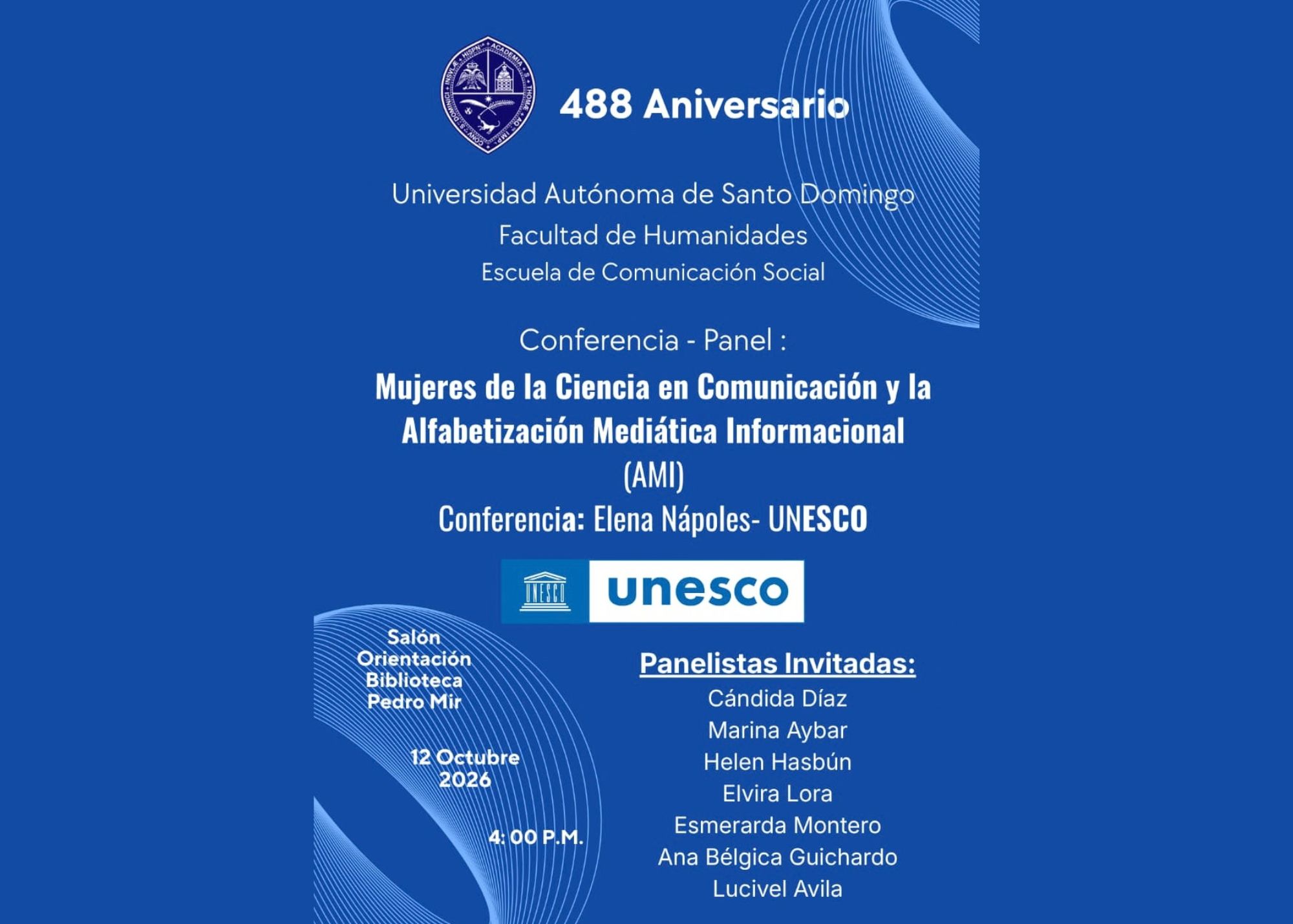 UASD realizará Conferencia-Panel sobre mujeres de la ciencia en comunicación y alfabetización mediática